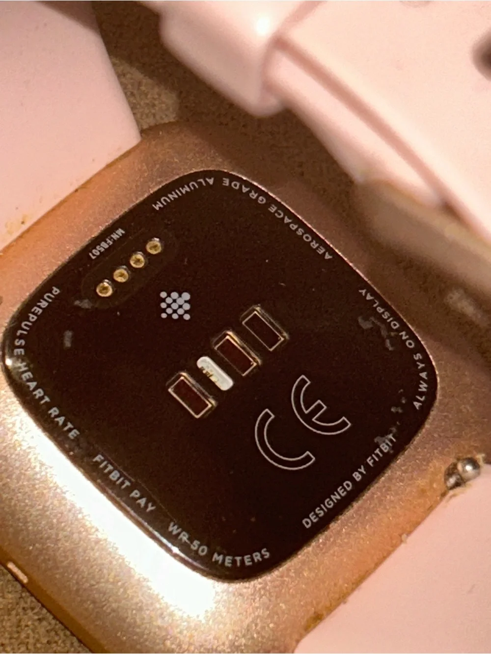 fitbit Versa Pink Silicone Band Smartwatch